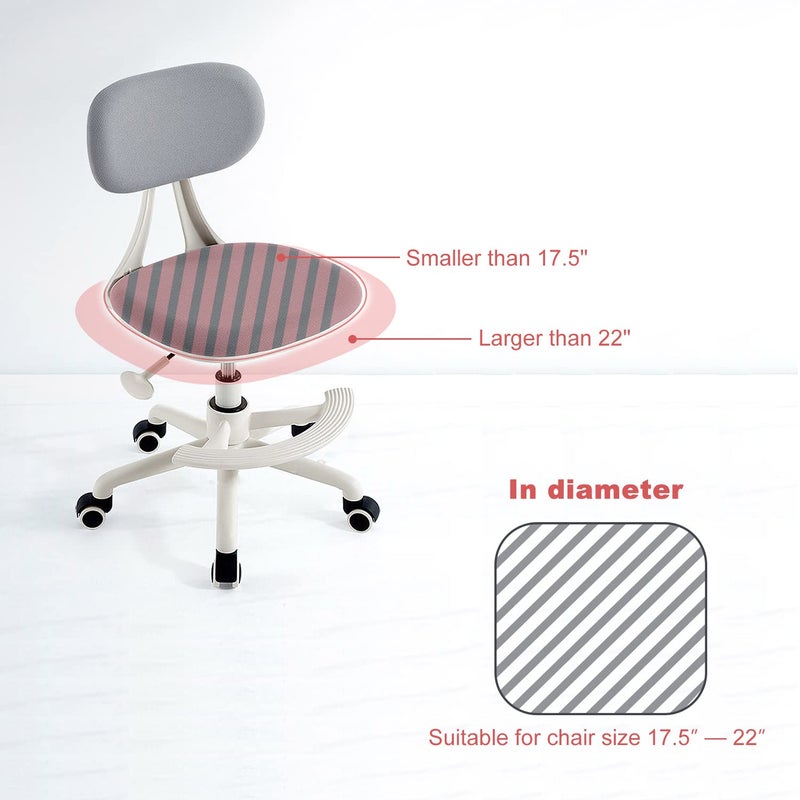 Thyores 2 Pcs Office Computer Chair Seat Covers, Removable Washable Anti-dust Desk Chair Seat Slipcovers Protectors - Black - Image 5