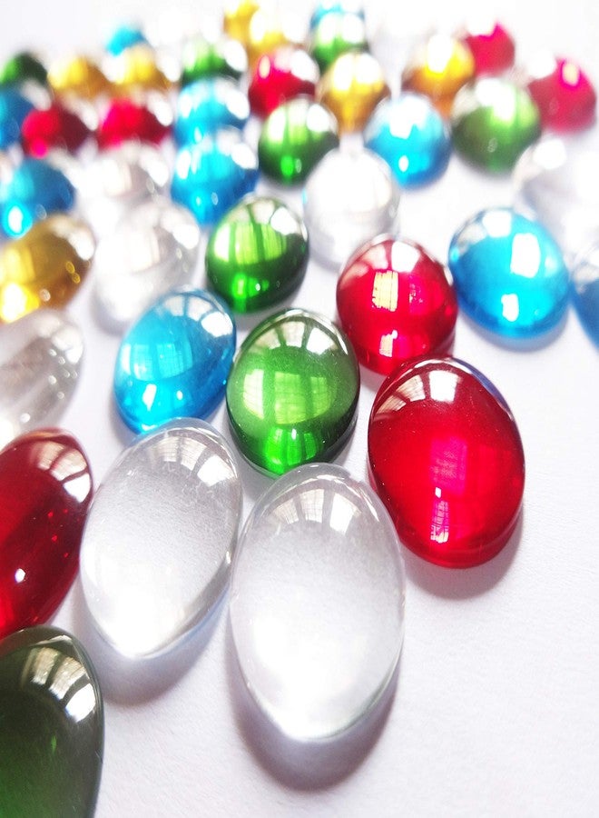 EXCEL IMPEX Flat Bottom Type Glass Stone Pebbles/Marbles Suitable for Aquariums; Vase Crafts and Home Decor; Transparent; Multicolour -Set of 50 Pieces - Image 2