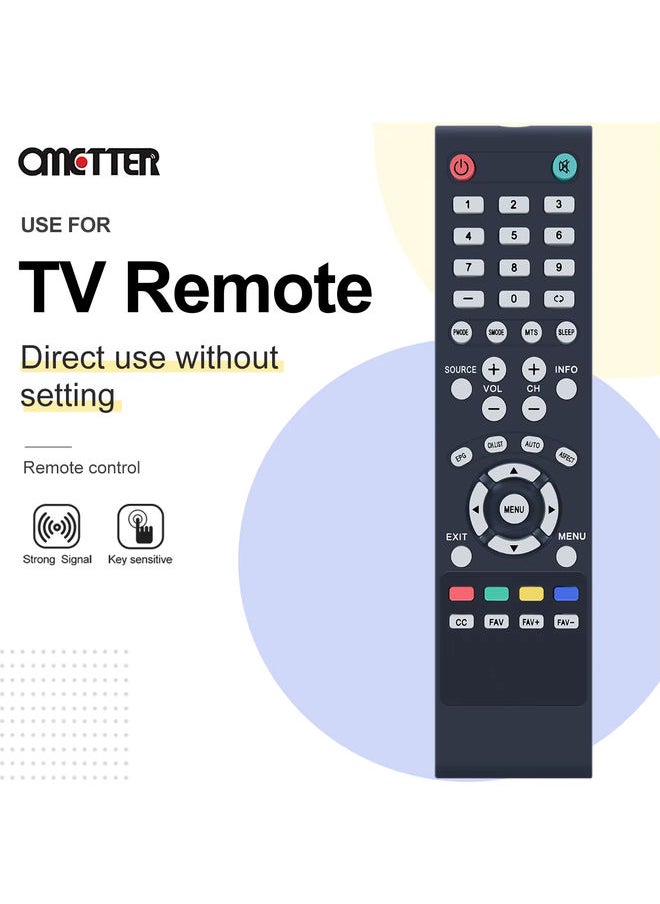 OMETTER - New Fit for PROSCAN TV Remote Control PLDED3273A-E PLDED4017 PLDED4016A-D PLDED3996A-E PLDED5066A-B PLDED5068A-D PLDED5066B - Image 1