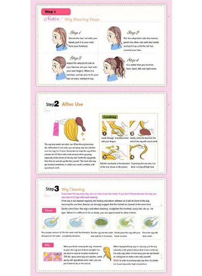 crazy cart Straightened length 27.6" Wig mixed color Long Curly Wavy Hair Women and Girl Cosplay Party Costume Wig(Blue, purple) - Image 4