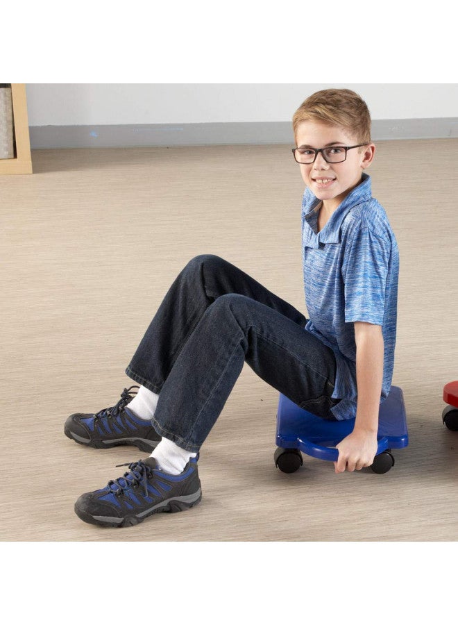 hand2mind hand2mind Blue Indoor Scooter Board with Handles, Floor Scooter, Sit Down Scooter, Gym Activities for Kids, Indoor Recess Games, Sport Scooters, Physical Education Equipment, Gross Motor Toys - Image 4