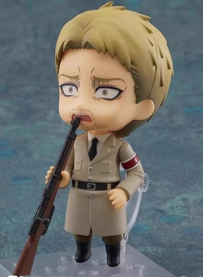 عام هجوم على تيتان راينر براون المنقولة دمية نموذج الديكور سطح المكتب الديكور لعبة هدية للعائلة والأصدقاء - Image 3