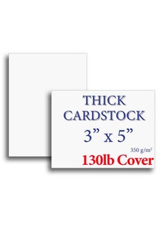 Desktop Publishing Supplies Extra Heavy Duty 130Lb Cover Cardstock 3" X 5" Bright White 350Gsm 17Pt Thick Paper Index Flash & Post Card Stock 40 Pack  - Image 1