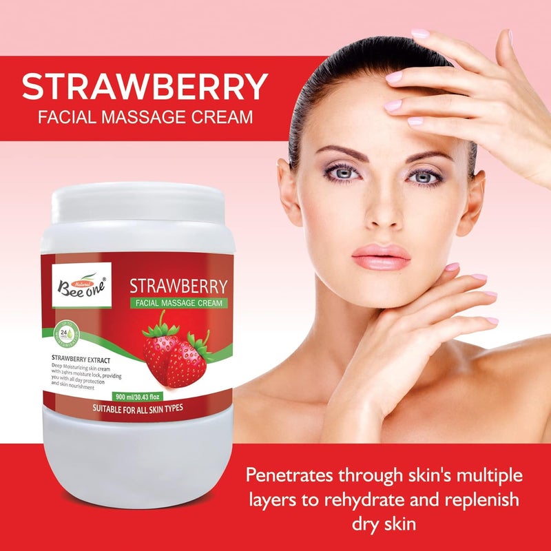 BEEONE Strawberry Massage Cream 900 ML - Image 3