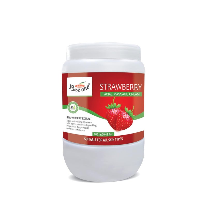 BEEONE Strawberry Massage Cream 900 ML - Image 1