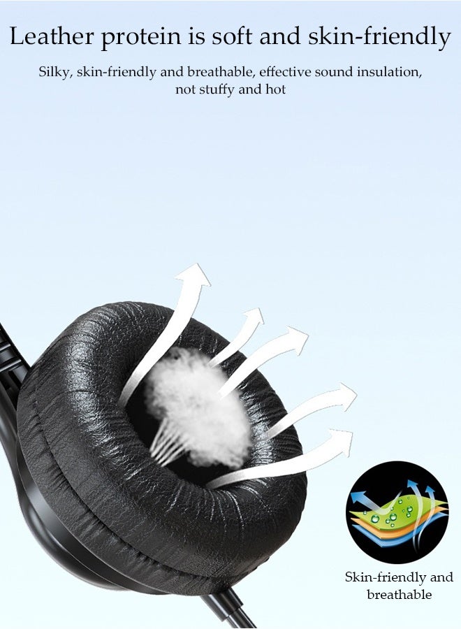 DUNISO Single Ear Headset with Noise-Canceling Microphone，Single Ear Head-Mounted Headset with 2-In-1 3.5 MM Headphone Audio Cable，Wired One Ear Headset with Adjustable Headband，for PC Laptop, Tablet Scope of Application - Image 4