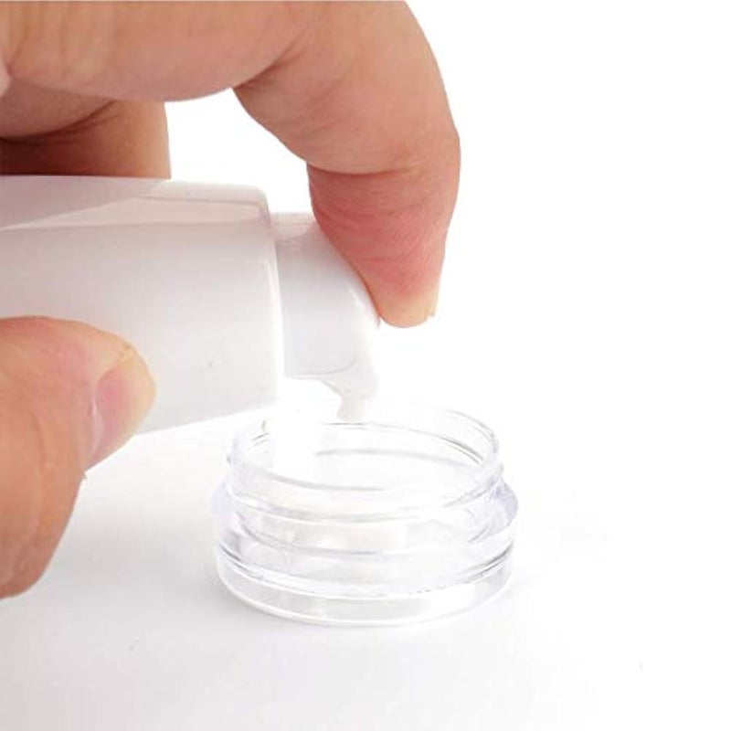 Bekith 120pcs 3 Gram / 3ML Empty Sample Containers with Lids, Plastic Small Pot Jars Clear Tiny Makeup Cosmetic Containers for Creams, Eye Shadow, Powder - Image 5