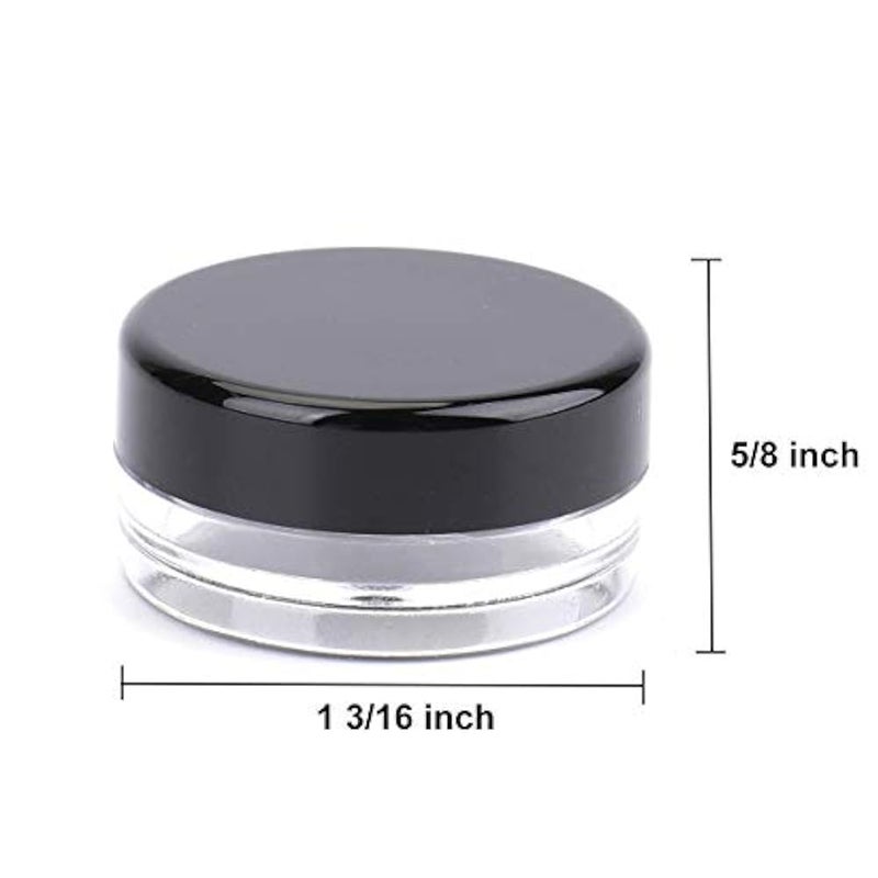 Bekith 120pcs 3 Gram / 3ML Empty Sample Containers with Lids, Plastic Small Pot Jars Clear Tiny Makeup Cosmetic Containers for Creams, Eye Shadow, Powder - Image 3