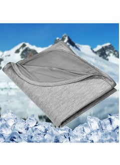 Excefore Cooling Blankets, Blankets for Hot Sleepers, Summer Blanket Thin Lightweight Breathable Soft Double Side Enhanced Cooling Blanket for Bed, Keep Cool for Night Sweats, Grey, 150*200cm  - Image 1