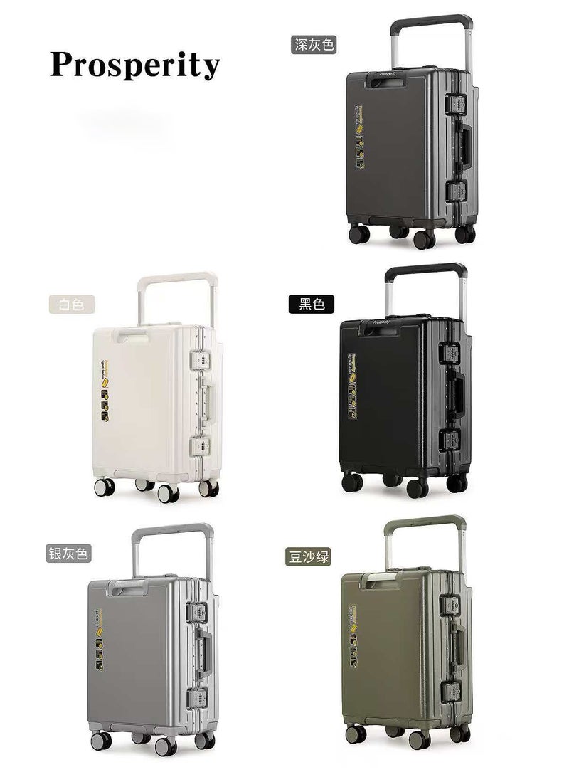 الازدهار حقيبة سفر من الألمنيوم الفاخر بميزات الازدهار - مقاومة للخدوش مع حامل أكواب قابل للطي وحامل هاتف، حقيبة عمل متعددة الوظائف - Image 5