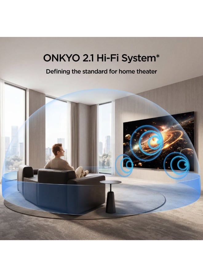 تي سي إل تلفزيون 85 بوصة 4K QLED جوجل سمارت TV، نظام Hi-Fi Onkyo 2.1، لوحة HVA، Dolby Vision • Atmos، 93% DCI-P3، AiPQ، تصميم نحيف وموحد الجسم (طراز 2026) - Image 4