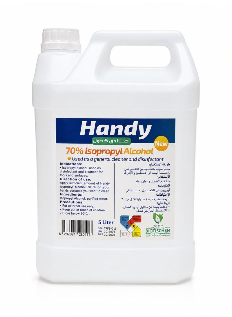 Handy 70% Isopropyl Alcohol 5 liter