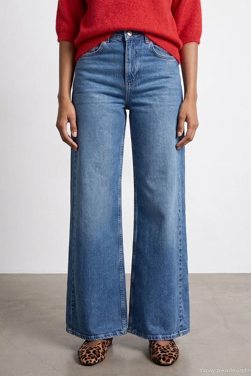 Dilvin Mid Blue Denim DILVIN Women's Straight-Leg Jeans for Women | Best Price UAE