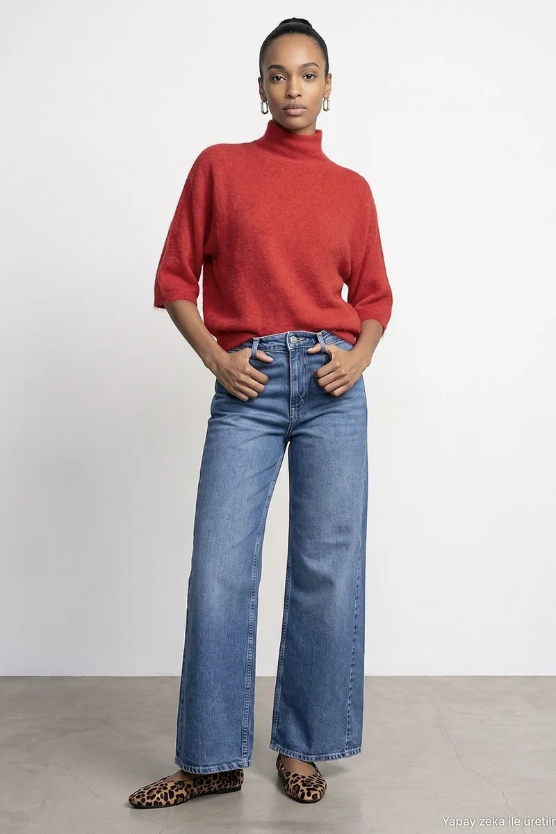 Dilvin Mid Blue Denim DILVIN Women's Straight-Leg Jeans for Women | Best Price UAE