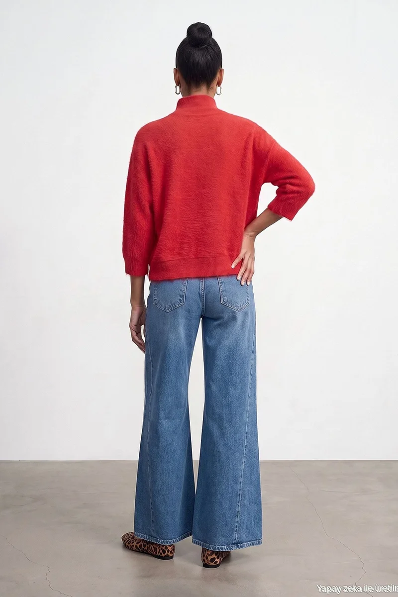 Dilvin Mid Blue Denim DILVIN Women's Straight-Leg Jeans for Women | Best Price UAE