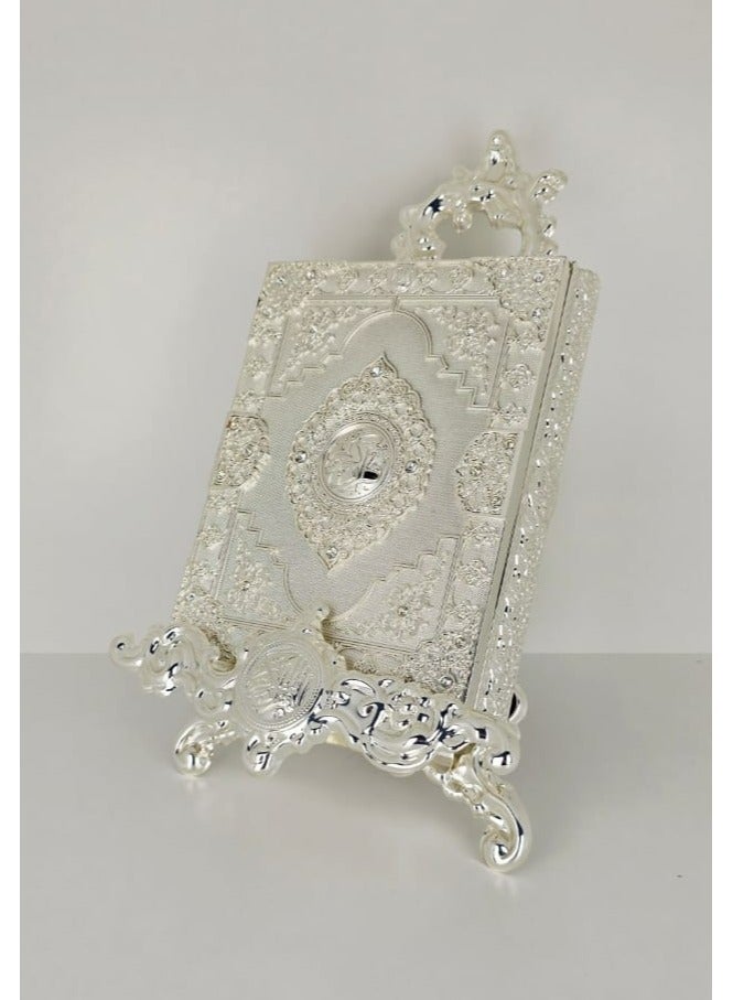 رادین صندوق قرآن فاخر مع حامل أنيق – علبة تخزين مميزة للقرآن الكريم للمنزل، المسجد والهدايا - Image 2