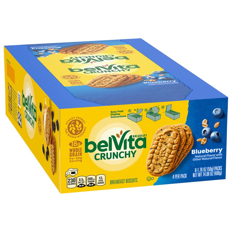 belVita Breakfast Bars Biscuits, Blueberry, 8 Packs (4 Biscuits Per Pack) - Image 4