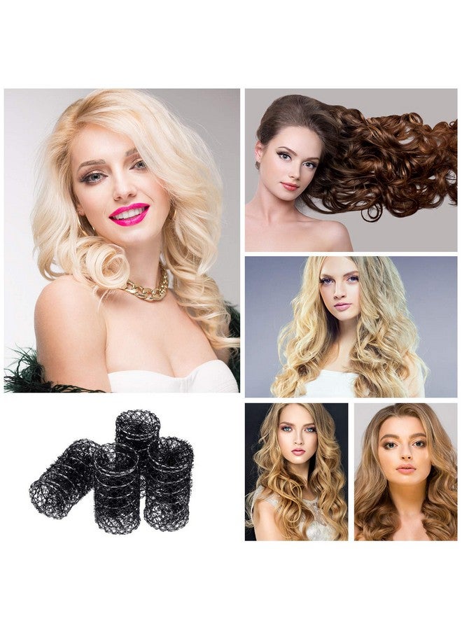 WILLBOND 20 Pack Vintage Style Hair Roller Brush Rollers for Hair Medium Mesh Rollers and Plastic Picks Set for Women Effortless Curls and Waves Flexible Locking Pins Small Curls - Image 5