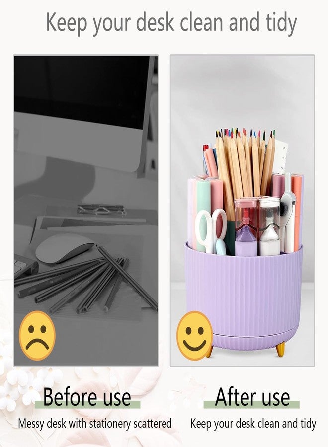 suniya Office Supplies,Desk Accessories,with Stapler,Tape Dispenser,Staple Remover,Scissor,Ballpoint Pen,Sticky Notes,Clear Tape,Staples,Desk Organizer,Phone Stand,Binder,Index Tabs,Best Gift Set(Purple) - Image 3