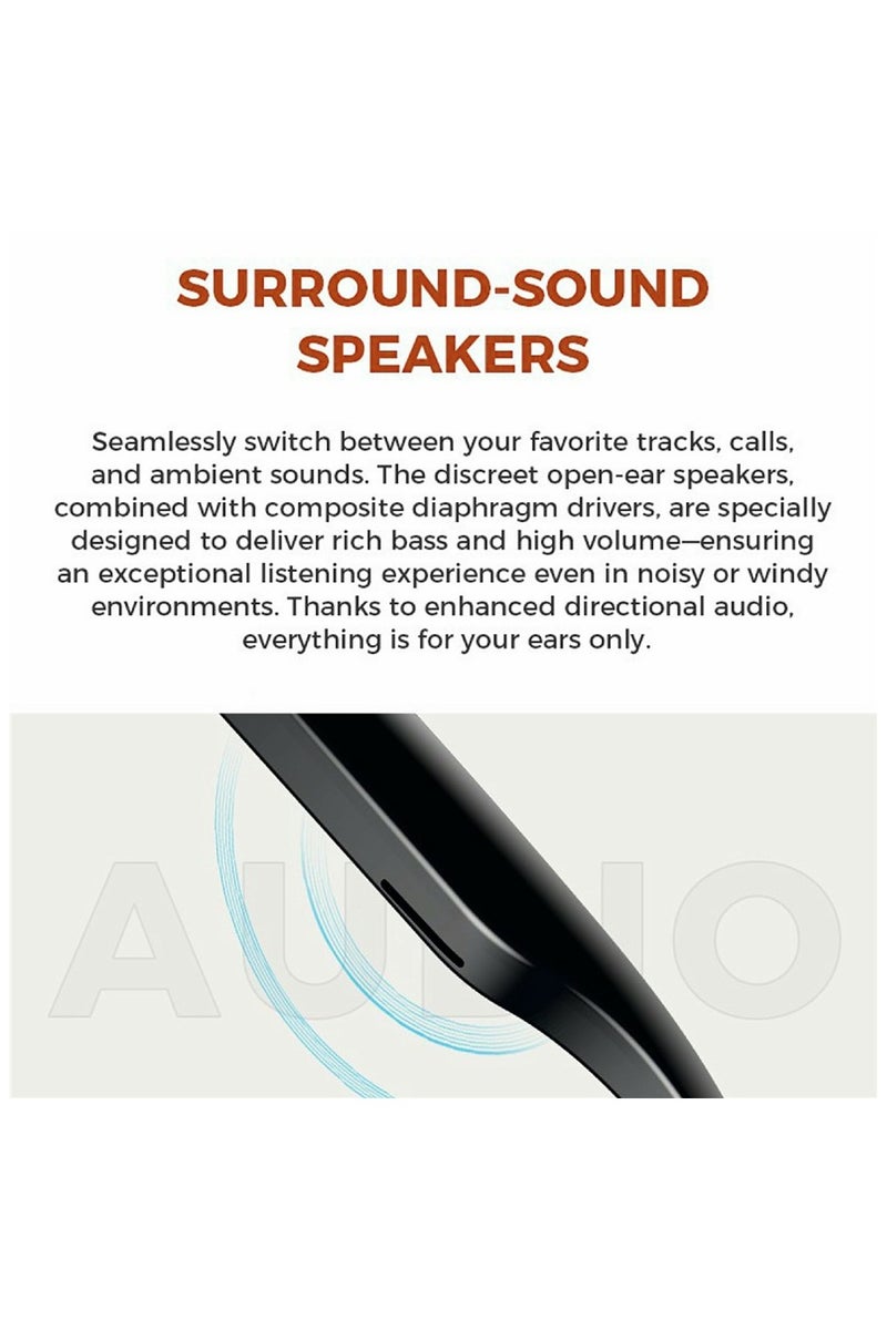 M01 Smart Bluetooth Audio Glasses – Voice Assistant, Real-Time Translation, High-Definition ENC Sound, Long Battery Life – Music u0026 Calls (M01-A) - Image 4