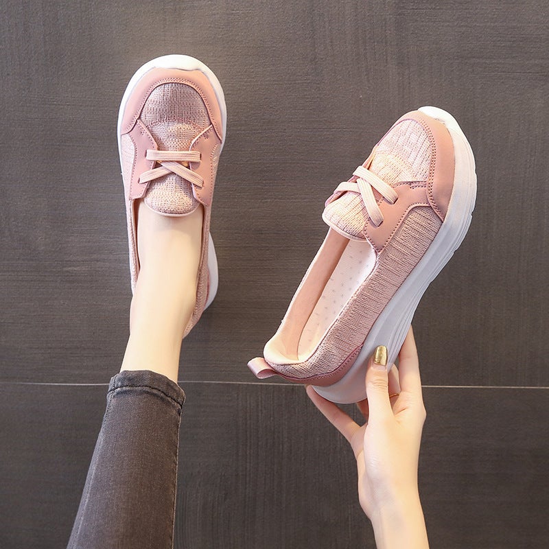 2023 Leg Lazy Shoes Slip-on Cross-border Four Seasons Casual Women's Shoes New Style Moms Shoes Low-top Flat Walking Shoes - Image 4