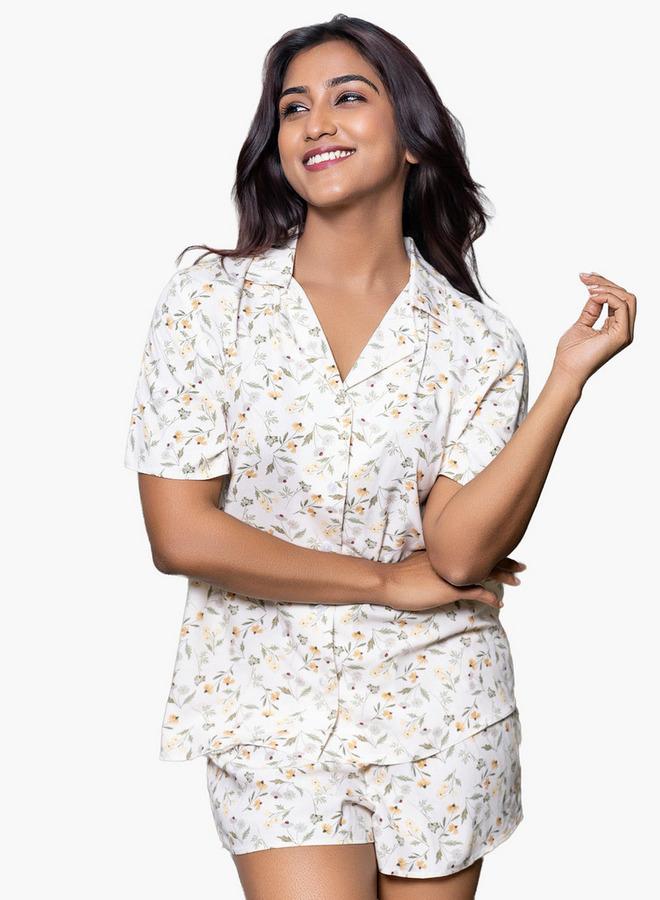 Aadaraya Pyjama Short Set Shirt and Shorts - Image 4