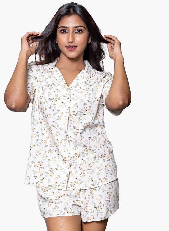 Aadaraya Pyjama Short Set Shirt and Shorts - Image 3