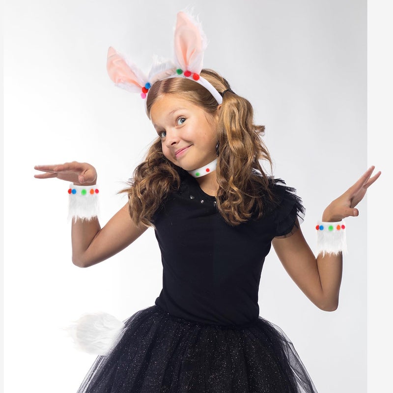 Luckam Alpaca Costume Set for Cosplay Llama Ears Headband Tail Choker and Gloves for Animal Themed Parties  Birthday and World Book Day - Image 5