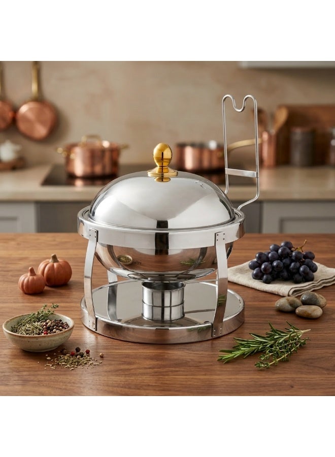 Maxima Stainless Steel Chaffing Dish with Lid 6 Liter - Image 1