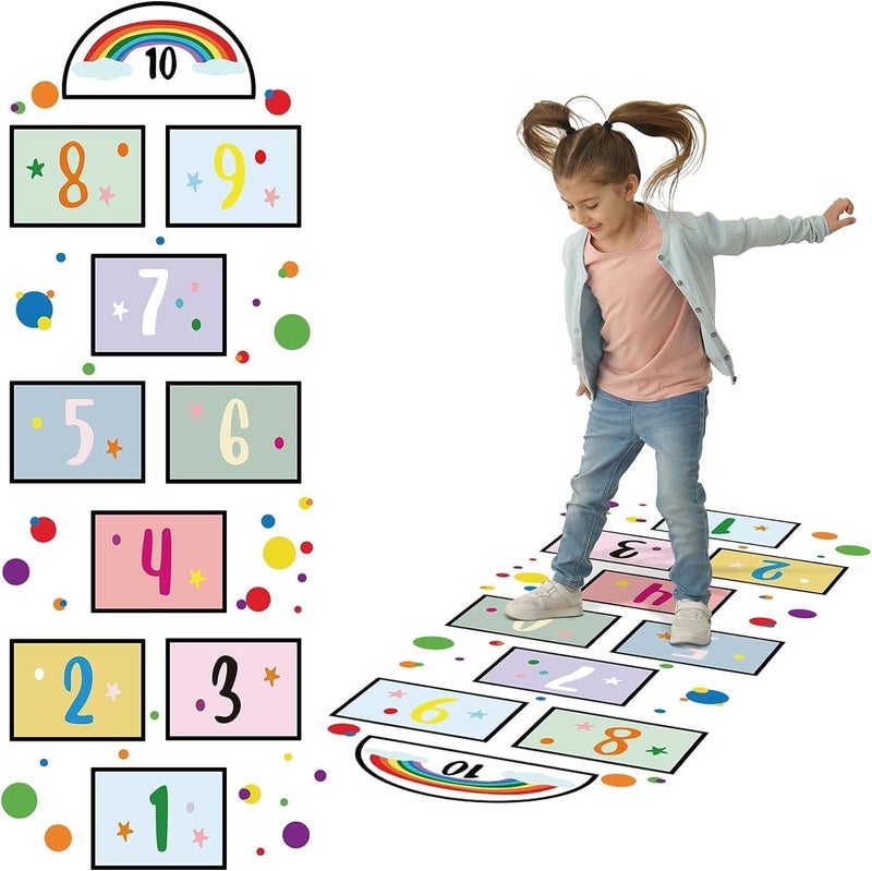 BPA 10 Number DIY Hopscotch Game Wall Stickers - Image 3