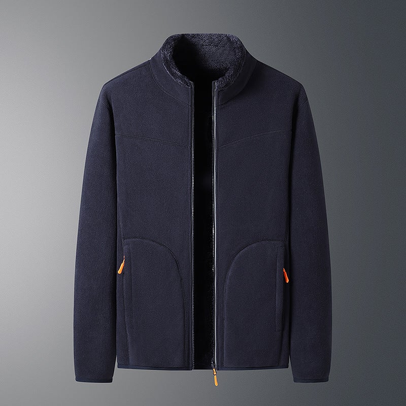 Reversible Coral Fleece Couples Jacket White (female) - Image 3