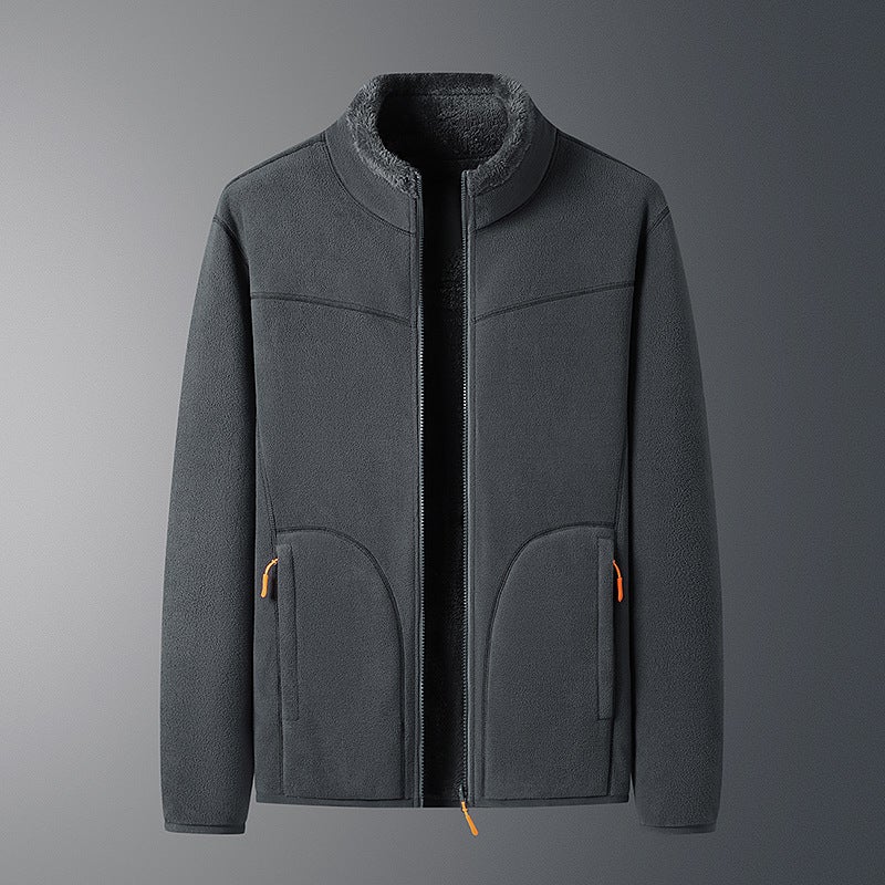 Reversible Coral Fleece Couples Jacket White (female) - Image 4