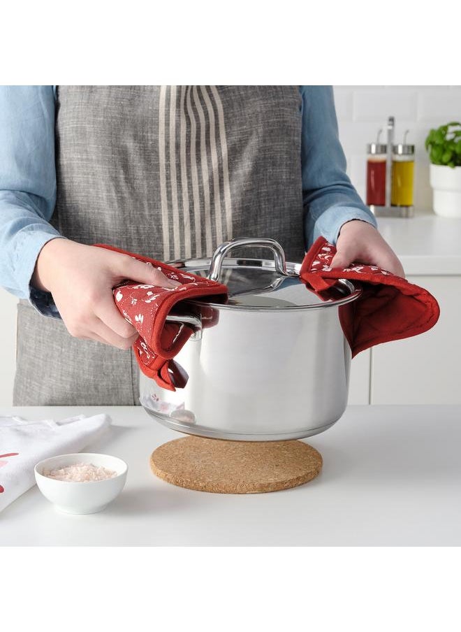 erorex - Pot Holder, Patterned/Red, 19X19 Cm - Image 1