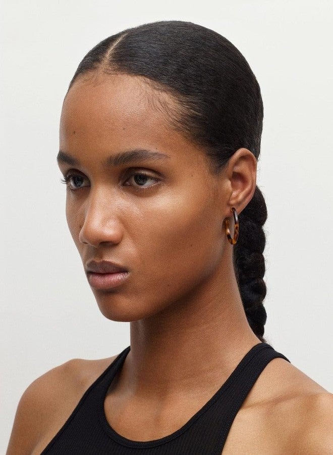MACHETE Circle Hoop Earrings Acetate Resin Fashion Jewelry for Women (Mini, Classic Tortoise) - Image 3