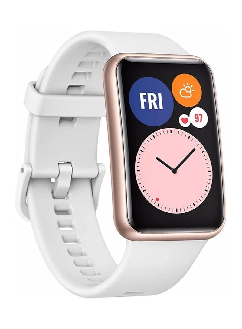 CATANES Huawei Watch Fit 1 Replacement Band Silicone Sport Strap White (Only Compatible with Huawei Watch Fit 1)  - Image 4