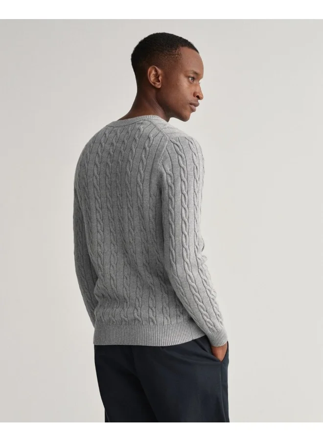 GANT Gant Cotton Cable Knit Crew Neck Sweater