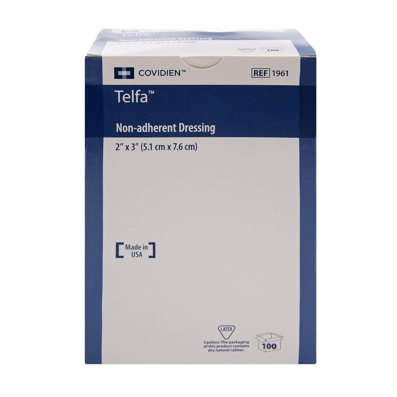COVIDIEN وسادة تيلفا غير لاصقة معقمة من كوفيدين 1961 بحجم 2 × 3 عبوة من 100 - Image 2