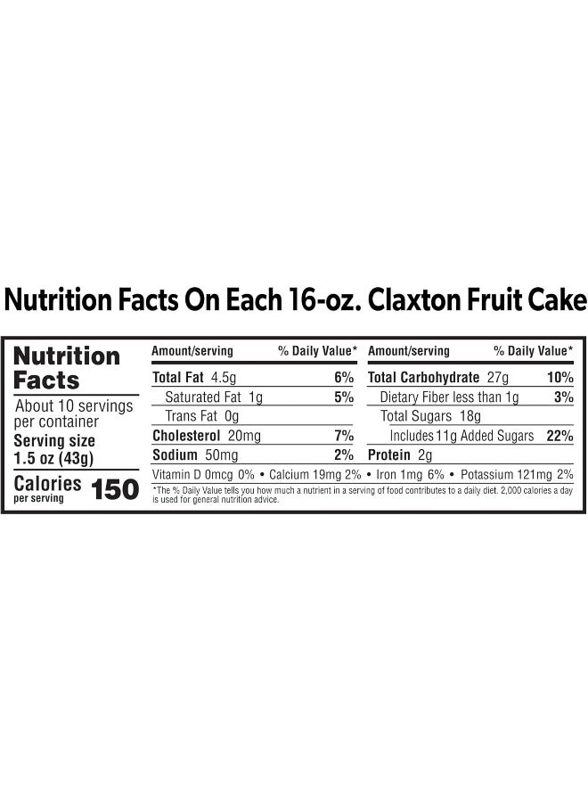 Claxton Fruit Cake - 1 lb. Packs - 3 Count - Image 2