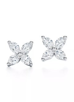 Tiffany & Co. Tiffany Victoria® earrings in platinum with diamonds, small.  - Image 1