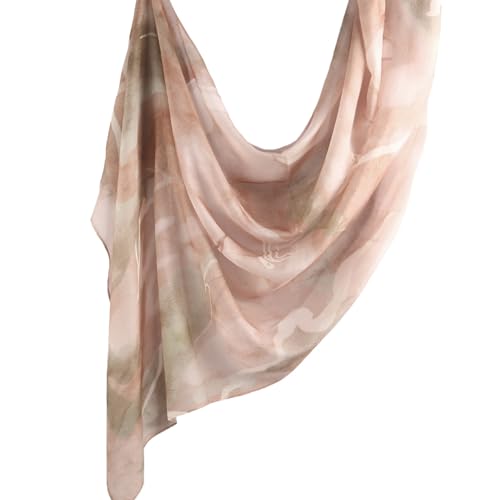 ZGMYC Women's Watercolor Floral Print Hijab Scarf Soft Modal Cotton Muslim Head Wraps Shawls Fahion Islamic Instant Hijab - Image 2