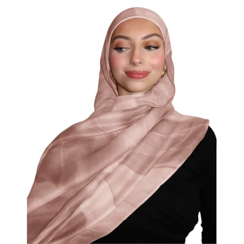 ZGMYC Women's Watercolor Floral Print Hijab Scarf Soft Modal Cotton Muslim Head Wraps Shawls Fahion Islamic Instant Hijab - Image 1
