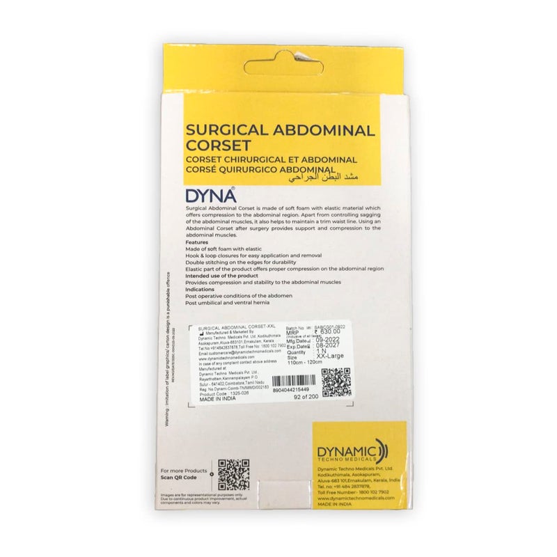 DYNA Surgical Abdominal Support Corset for a Trim Waist Line(8 Inch Width) (Large(36-40 Inches)) - Image 4