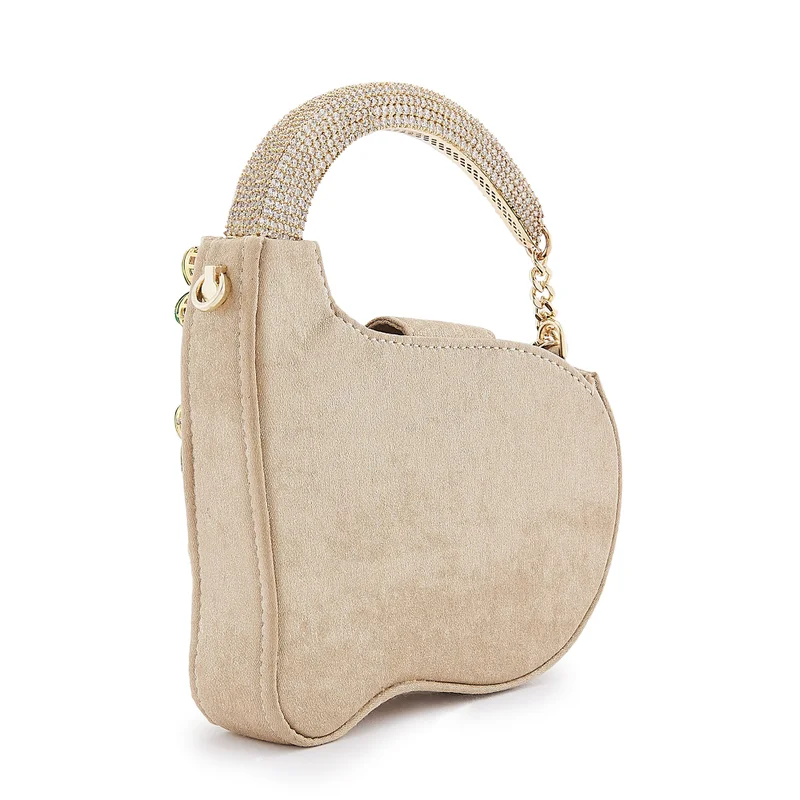 Anaar Anaar ALLURE ANNETTE Multi Jadau Stone Embellished Clutch Bag