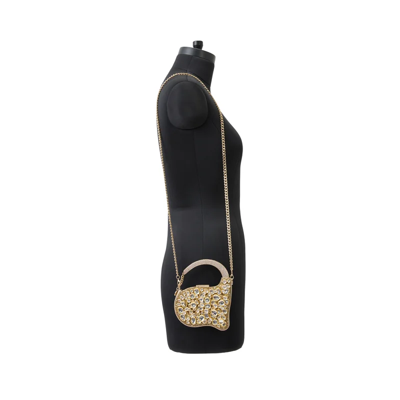 Anaar Anaar ALLURE ANNETTE Multi Jadau Stone Embellished Clutch Bag