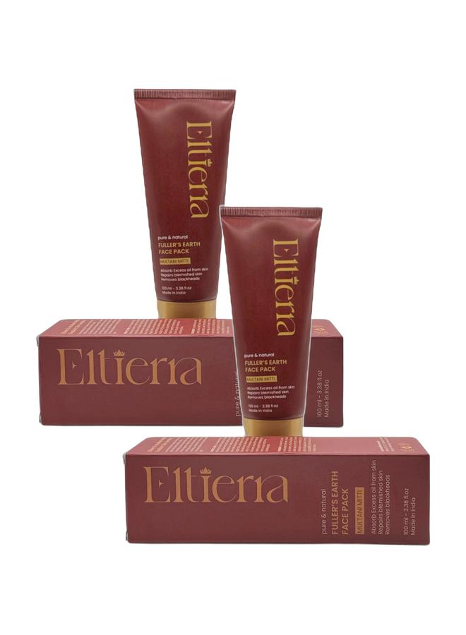 Eltierra Fuller’s Earth (Multani Mitti) Face Pack 100 g | 100% Natural | Oil Control & GlowBundle - Image 1