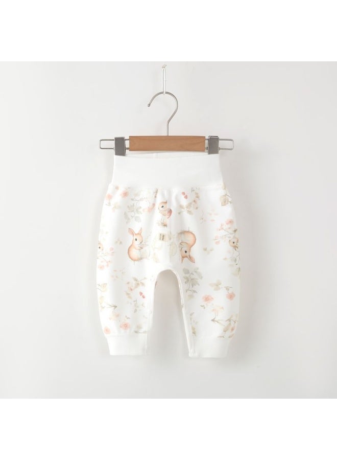 Baby Pp Pants Cotton Boneless High Waist Belly Protecting Spring And Autumn Bottoming Baby Autumn Pants Men's And Women's Open Crotch Pants Big Pants