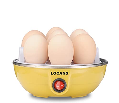 LOCANS Egg Boiler Electric Automatic Off 7 Egg Poacher for Steaming Cooking Also Boiling and Frying Multi Colour - Image 2