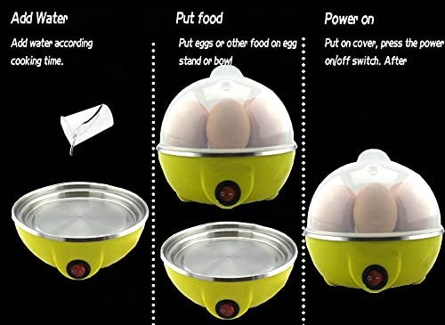 LOCANS Egg Boiler Electric Automatic Off 7 Egg Poacher for Steaming Cooking Also Boiling and Frying Multi Colour - Image 5