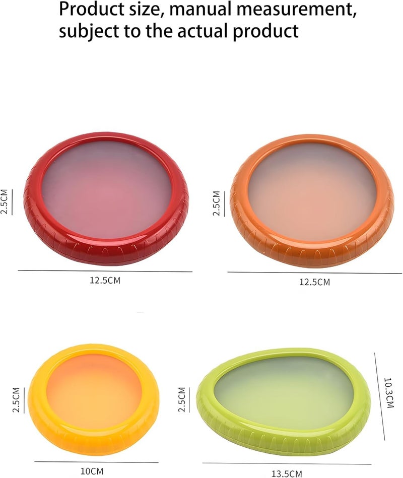 Nisixdec 4pc Silicone Fruit And Vegetable Storage Container Set For FridgeAvocado Silicone SaverTomato Storage ContainerOnion KeeperAnd Lemon Saver For Fridge - Image 2