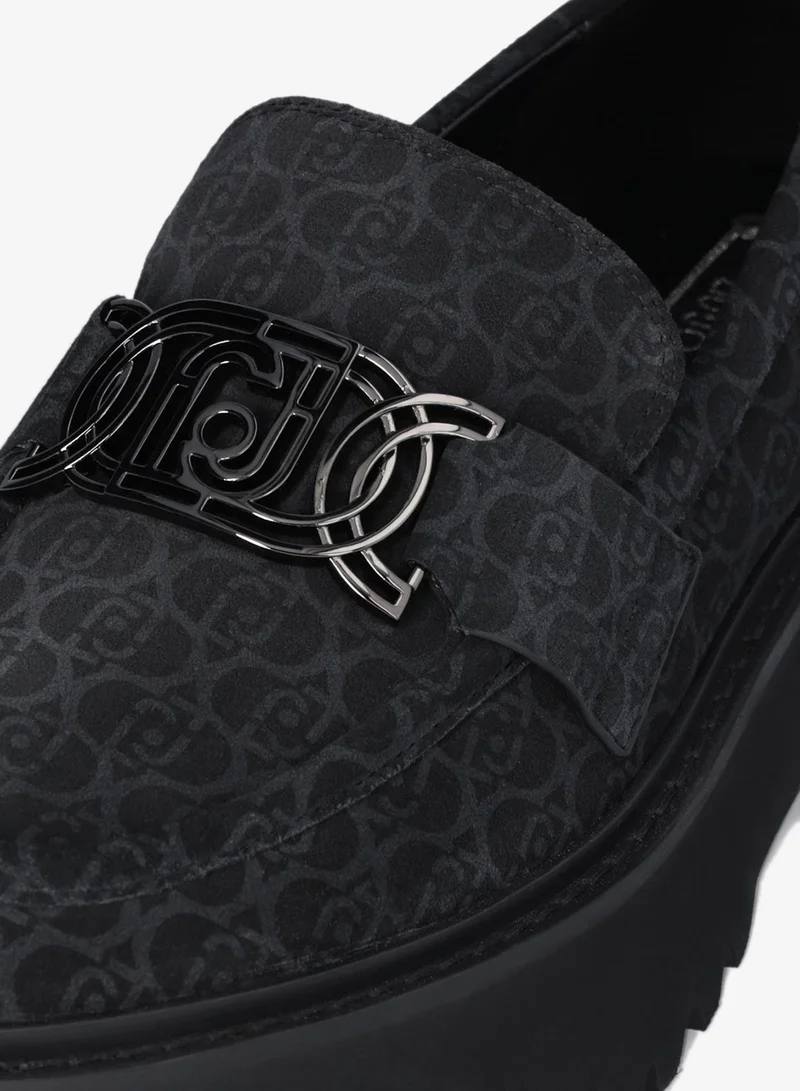Liu Jo Monogram-patterned platform loafers